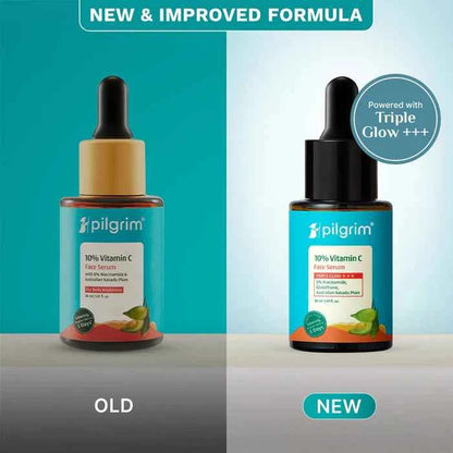 Pilgrim 10% Vitamin C Face Serum | With 5% Niacinamide, Glutathione & Australian Kakadu Plum | Triple Glow Brightening Serum | 25ml