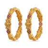 Elevate Your Style with 22K Gold Plated Lakshmi Bangles - Set of 2