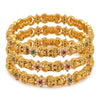 Elevate Your Elegance with 22K Gold Plated Lakshmi Bangles Set
