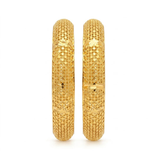 22K Gold Plated Traditional Designer Bangles Set for Women
