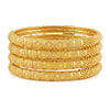 22K Gold Plated Traditional Designer Bangles Set for Women, Set of 4
