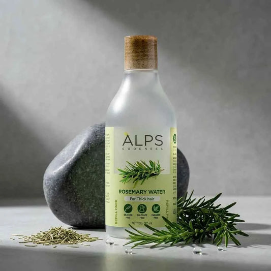 ALPS Goodness Rosemary Water Refill Pack 305ml for Thick Hair | Natural Scalp Care | Silicone, Sulphate & Paraben Free Hair Mist - GEHNA OFFICIAL