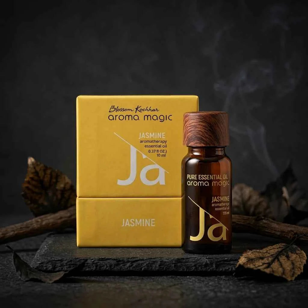 blossom kochhar aroma magic jasmine essential oil, pure aromatherapy oil for diffuser, massage & relaxation, 20ml