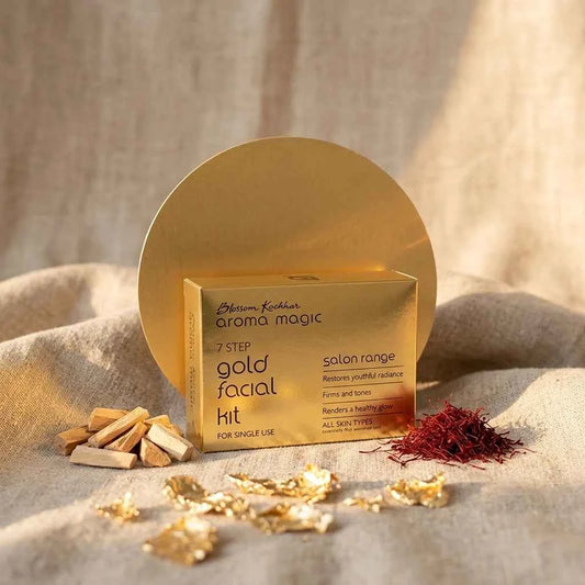 Blossom Kochhar Aroma Magic 7 Step Gold Facial Kit, Single Use Facial Kit for Instant Glow, All Skin Types - GEHNA OFFICIAL