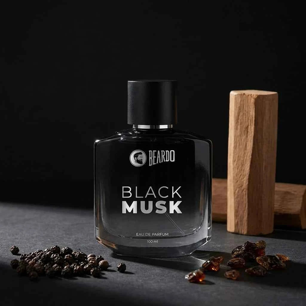 Beardo Black Musk Eau De Parfum for Men, Long Lasting Luxury Perfume, Bold Woody Musk Fragrance, 100ml