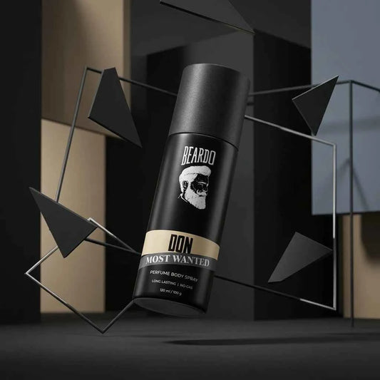 Beardo Don Most Wanted Perfume Body Spray for Men, Long Lasting Fresh Woody Fragrance, No Gas Formula, 120ml - GEHNA OFFICIAL