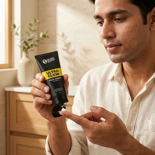 Beardo Ultra Glow Face Cream for Men with SPF 30, Brightening Moisturizer for Daily Sun Protection, 60g - GEHNA OFFICIAL
