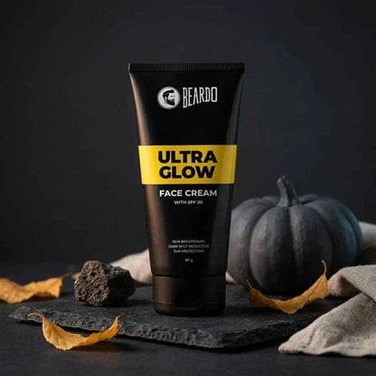 Beardo Ultra Glow Face Cream for Men with SPF 30, Brightening Moisturizer for Daily Sun Protection, 60g