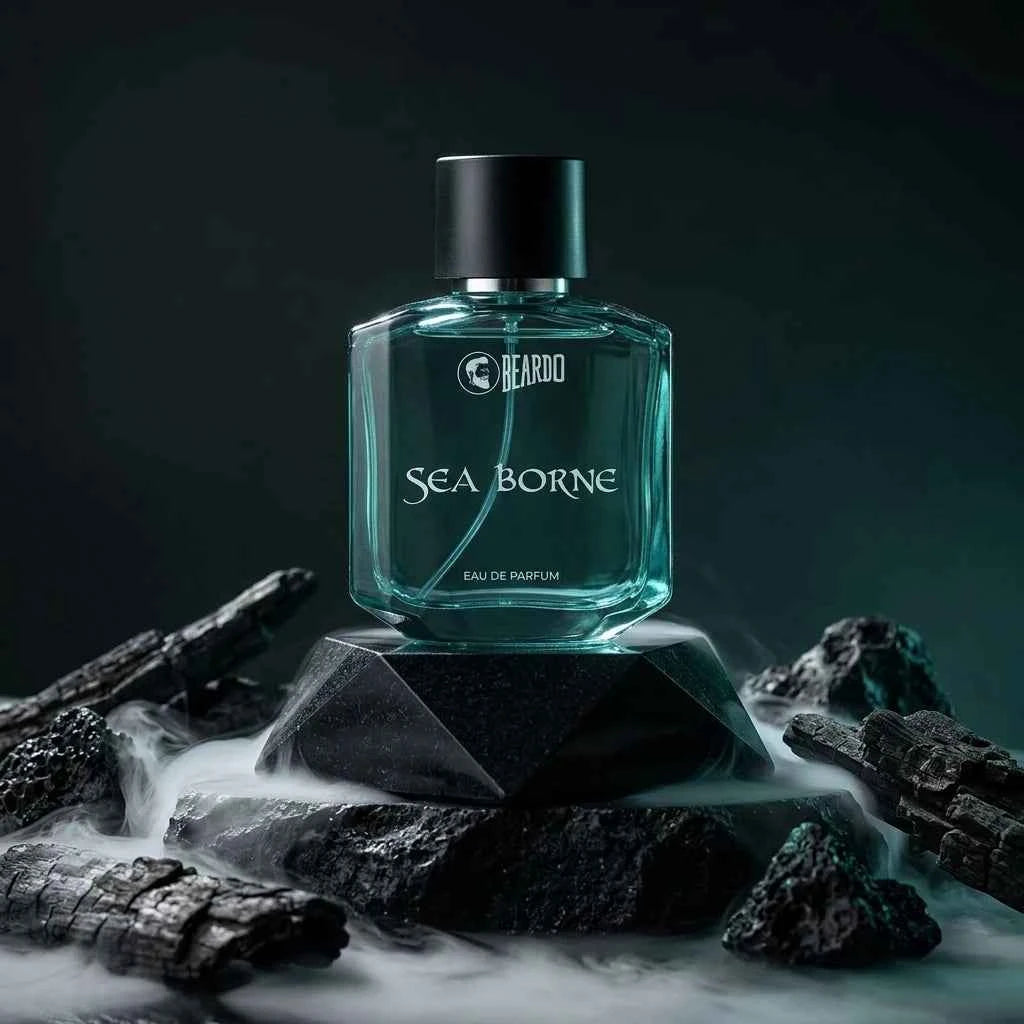 beardo sea borne eau de parfum for men, long lasting fresh aquatic perfume, premium fragrance, 100ml