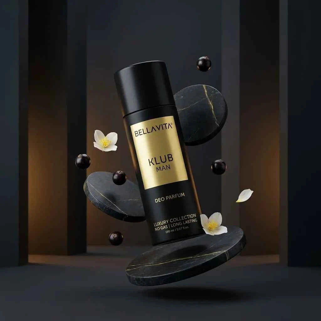 Bella Vita Klub Man Deo Parfum for Men 150ml No Gas Long Lasting Luxury Fragrance