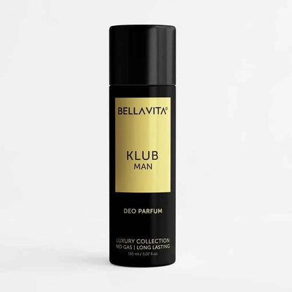 Bella Vita Klub Man Deo Parfum for Men 150ml No Gas Long Lasting Luxury Fragrance