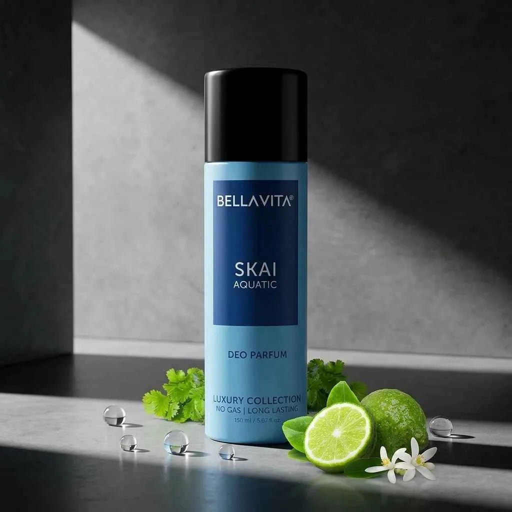 Bella Vita Skai Aquatic Deo Parfum for Men 150ml Long Lasting No Gas Fresh Marine Fragrance
