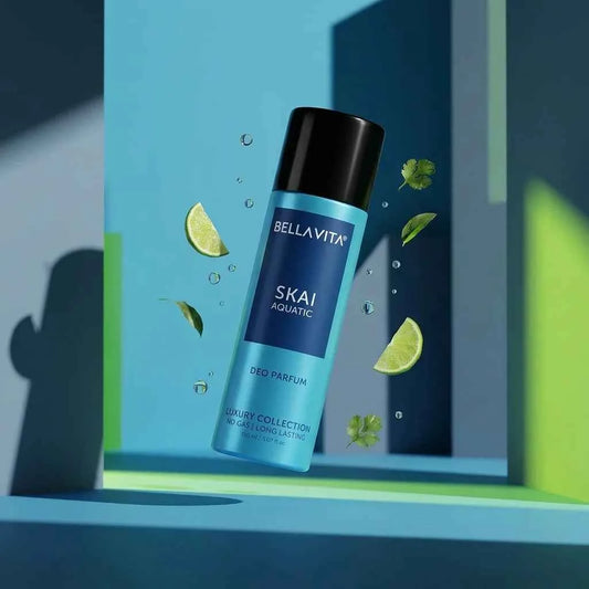 Bella Vita Skai Aquatic Deo Parfum for Men 150ml Long Lasting No Gas Fresh Marine Fragrance
