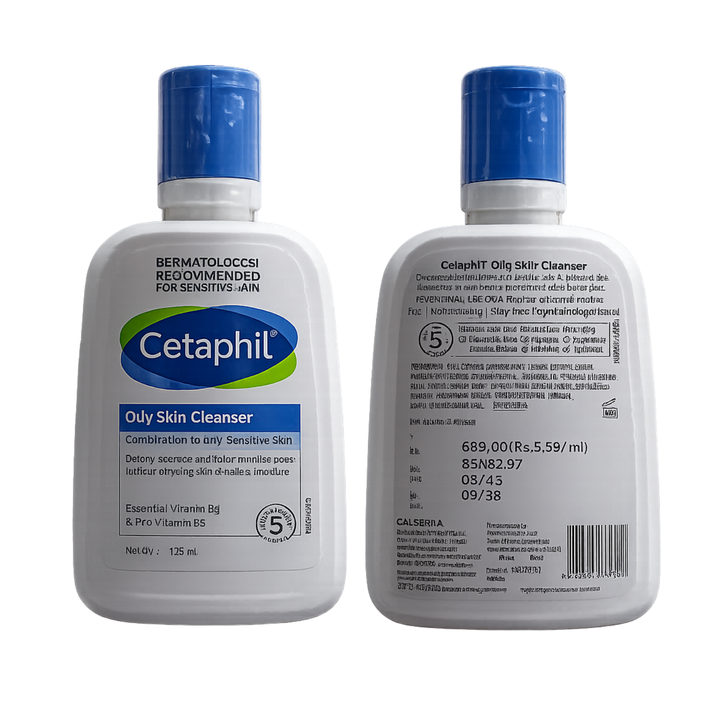cetaphil oily skin cleanser for combination to oily sensitive skin with vitamin b3 & pro vitamin b5, 125ml