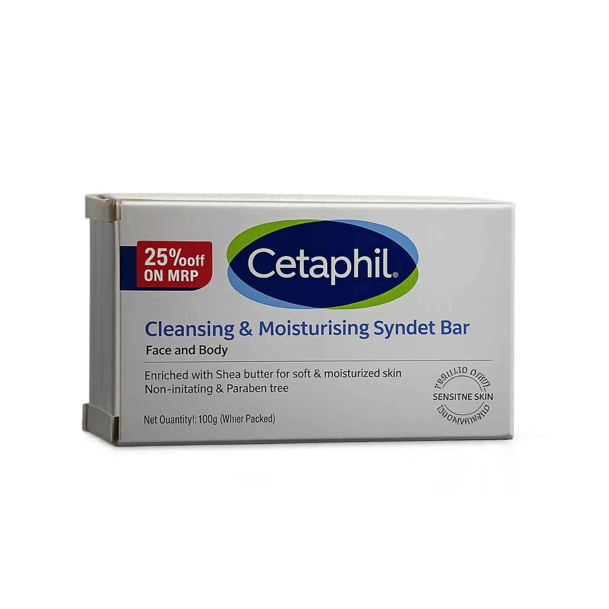 Cetaphil Cleansing & Moisturising Syndet Bar for Sensitive Skin 100g - GEHNA OFFICIAL