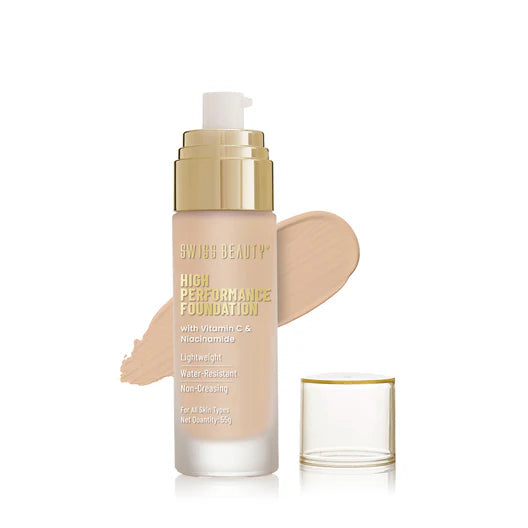 enhance your glow with swiss beauty high performance foundation in classic ivory