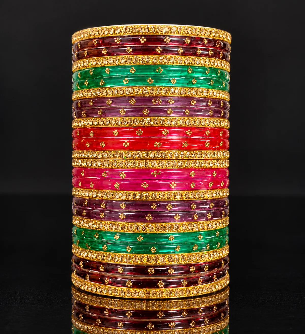 glass bangles multi colour