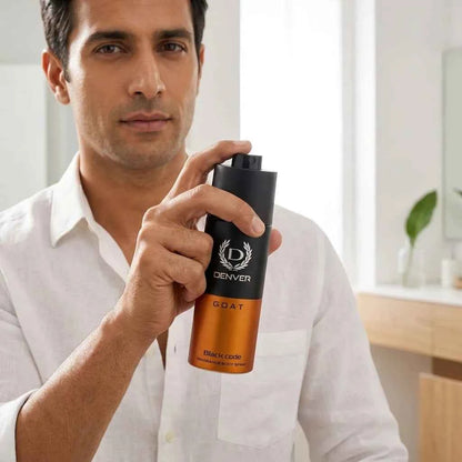 Denver GOAT Black Code Fragrance Body Spray for Men 150ml Long Lasting Deodorant