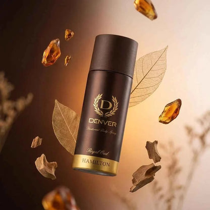 Denver Hamilton Royal Oud Deodorant Body Spray for Men 150ml Long Lasting Freshness