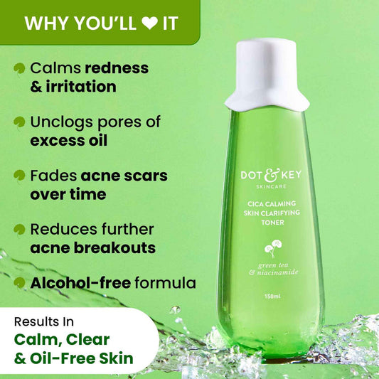 Dot & Key CICA Calming Skin Clarifying Toner with Green Tea & Niacinamide | 150ml