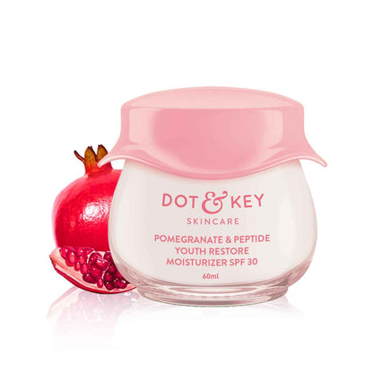 Dot & Key Pomegranate & Peptide Youth Restore Moisturizer SPF 30 | Anti Ageing Day Cream 60ml - GEHNA OFFICIAL