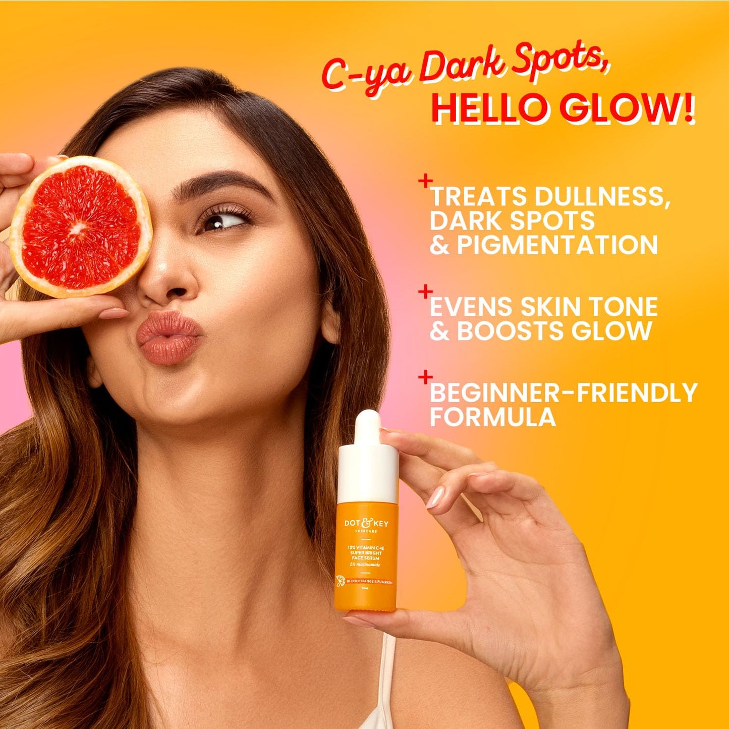 dot & key 10% vitamin c + e super bright face serum with 5% niacinamide | 30ml - gehna official
