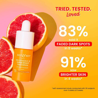 Dot & Key 10% Vitamin C + E Super Bright Face Serum with 5% Niacinamide | 30ml - GEHNA OFFICIAL