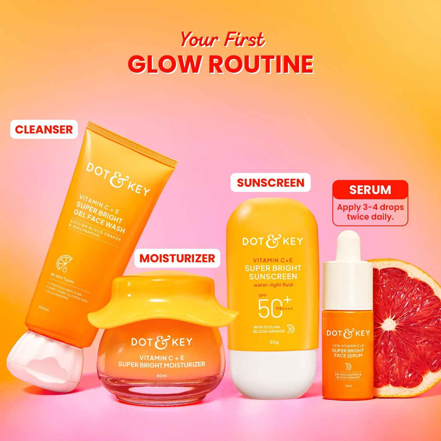 Dot & Key 10% Vitamin C + E Super Bright Face Serum with 5% Niacinamide | 30ml - GEHNA OFFICIAL