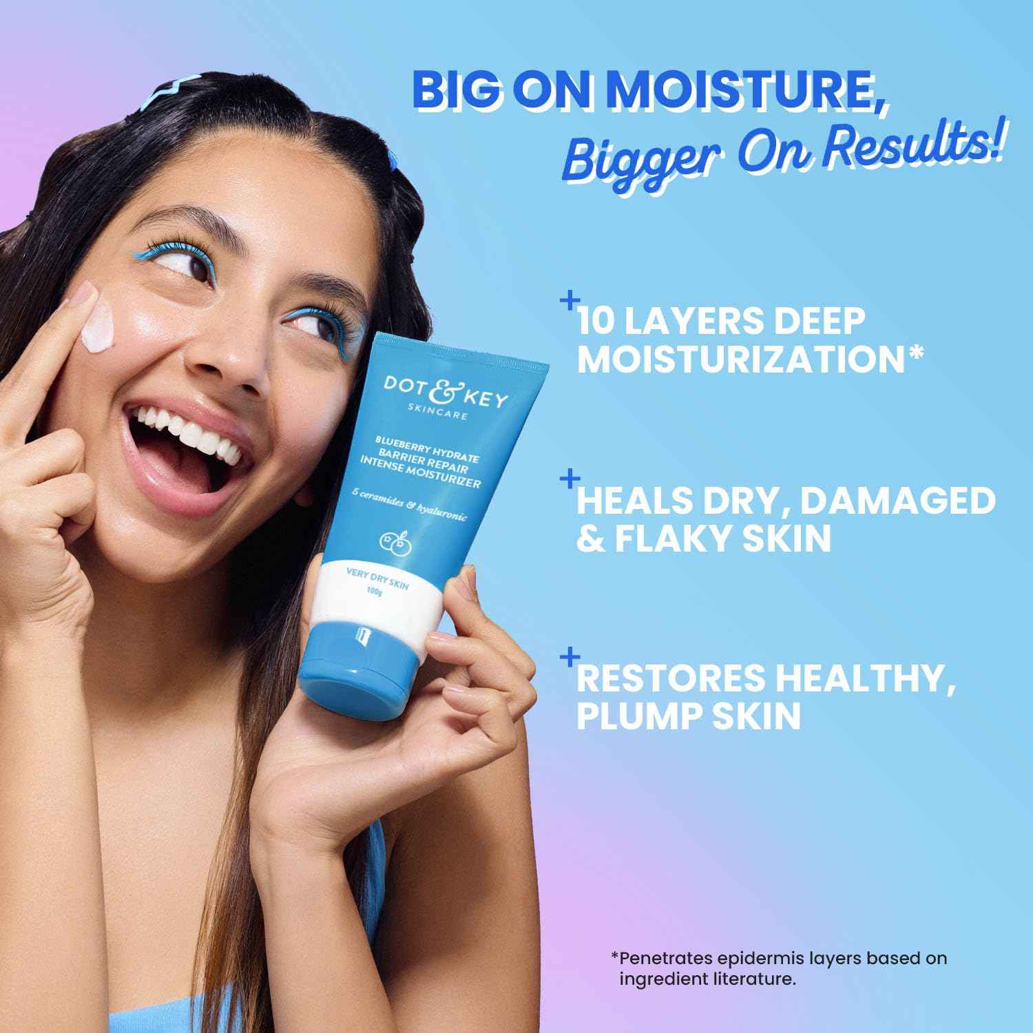 Dot & Key Blueberry Hydrate Barrier Repair Intense Moisturizer with 5 Ceramides & Hyaluronic Acid | 100g - GEHNA OFFICIAL
