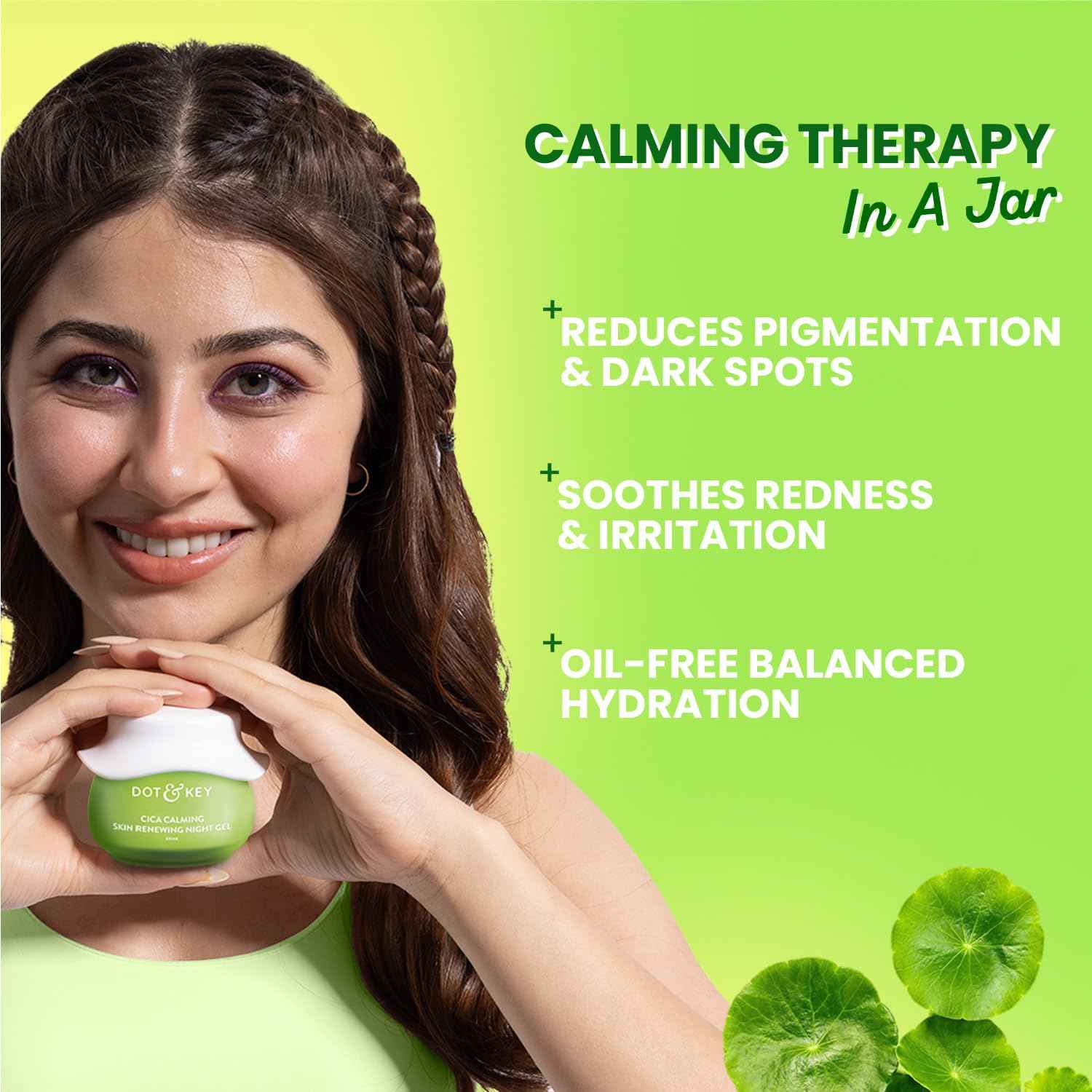 Dot & Key Cica Calming Skin Renewing Night Gel | Oil Free Overnight Repair Gel 25ml - GEHNA OFFICIAL