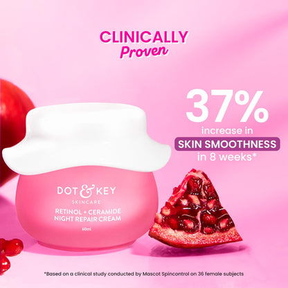 Dot & Key Retinol + Ceramide Night Repair Cream | Anti Ageing & Barrier Repair Face Cream 60ml - GEHNA OFFICIAL