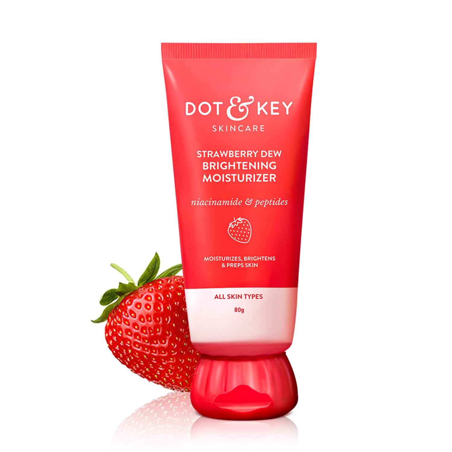 Dot & Key Strawberry Dew Brightening Moisturizer with Niacinamide & Peptides | 80g - GEHNA OFFICIAL