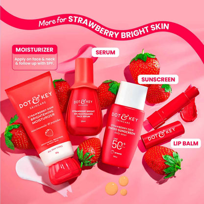 Dot & Key Strawberry Dew Brightening Moisturizer with Niacinamide & Peptides | 80g - GEHNA OFFICIAL