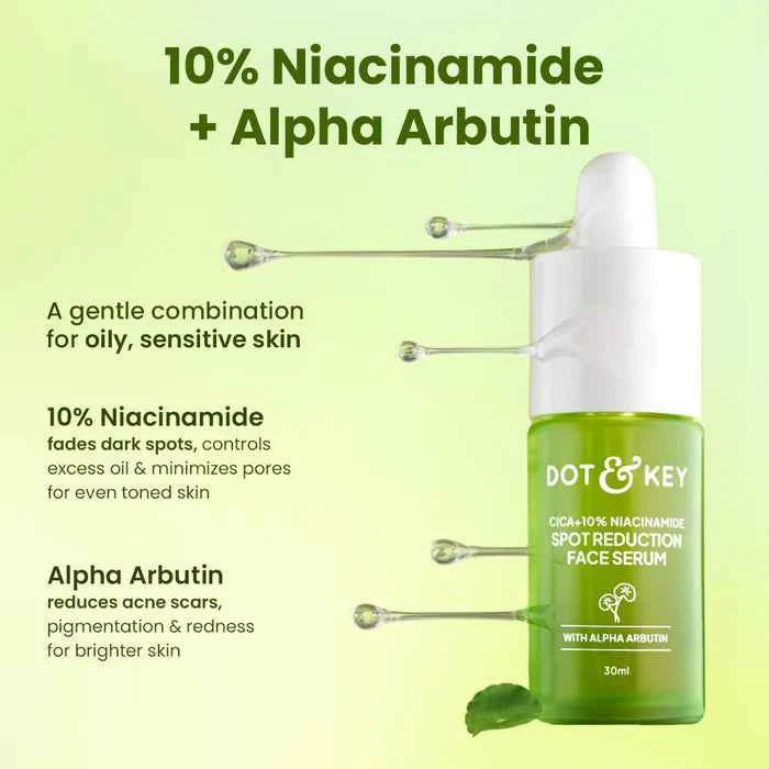 Dot & Key CICA + 10% Niacinamide Spot Reduction Face Serum with Alpha Arbutin | 30ml - GEHNA OFFICIAL