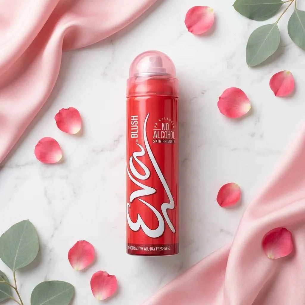 Eva Blush Deodorant Spray for Women 125ml Alcohol Free Long Lasting Freshness