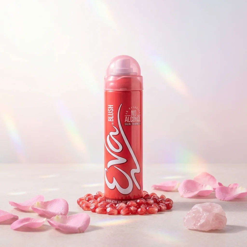 eva blush deodorant spray for women 125ml alcohol free long lasting freshness