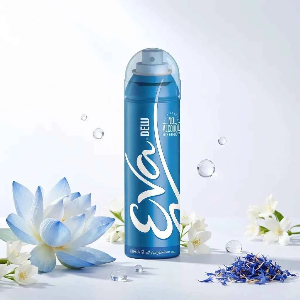 Eva Dew Deodorant Spray for Women 125ml Alcohol Free Floral Mist Freshness