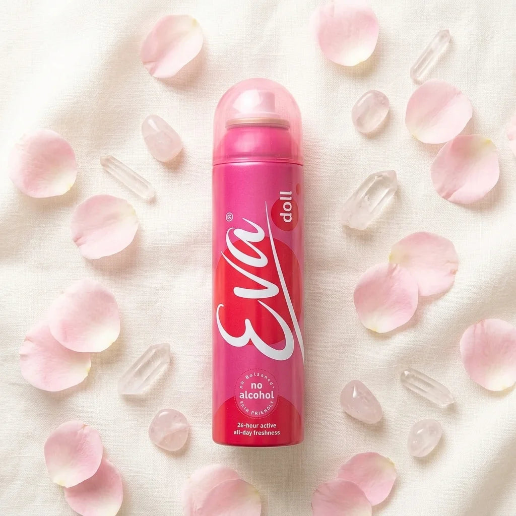 eva doll deodorant spray for women 125ml alcohol free long lasting freshness