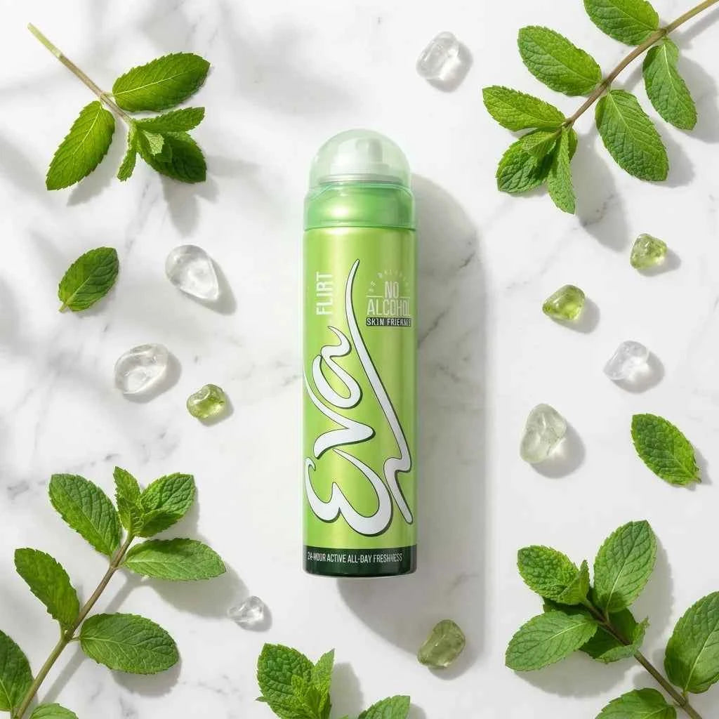 Eva Flirt Deodorant Spray for Women 125ml Alcohol Free Long Lasting Freshness