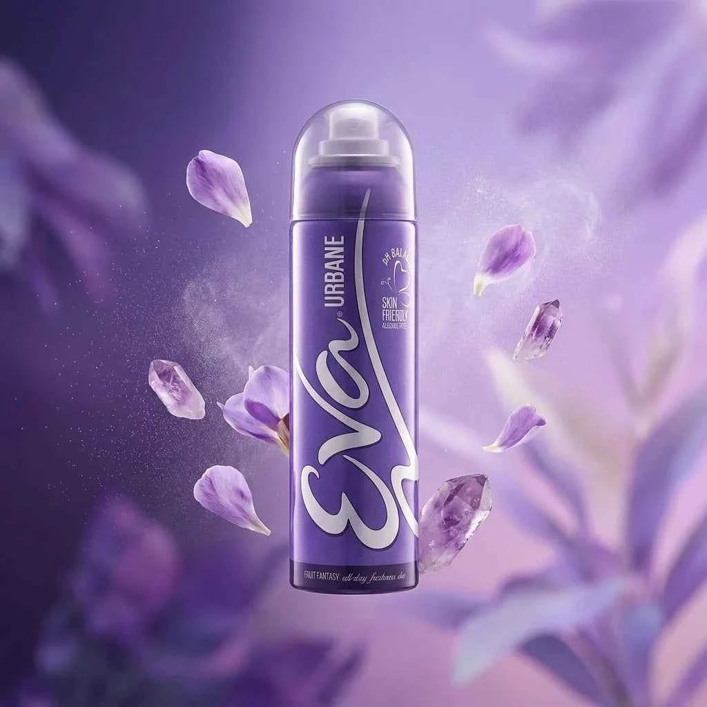 eva urbane deodorant spray for women 125ml alcohol free fruit fantasy freshness