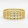 Emerald Luxe Gold Plated Bangles Set – Elevate Your Elegance with a 4-Piece Designer Collection
