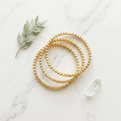 Emerald Luxe Gold Plated American Diamond Bangles Set for Women | 4 Piece Designer Bangle Set