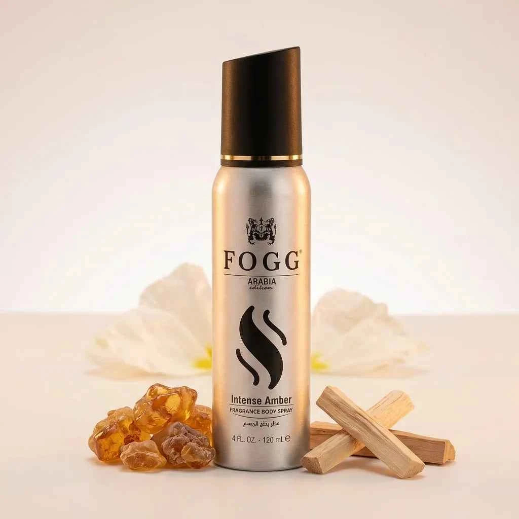 fogg arabia intense amber fragrance body spray 120ml long lasting deodorant for men