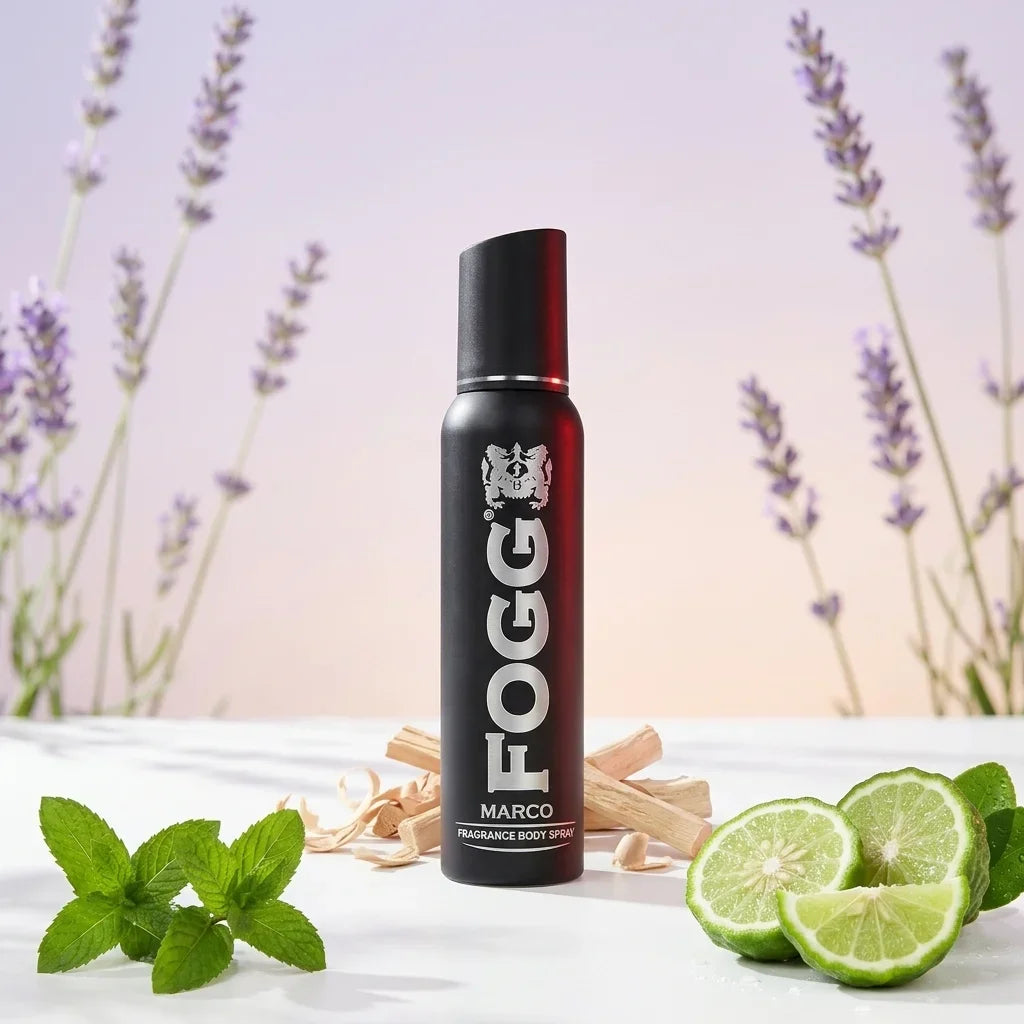 fogg marco fragrance body spray for men 120ml long lasting premium woody musk deodorant