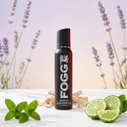 Fogg Marco Fragrance Body Spray for Men 120ml Long Lasting Premium Woody Musk Deodorant