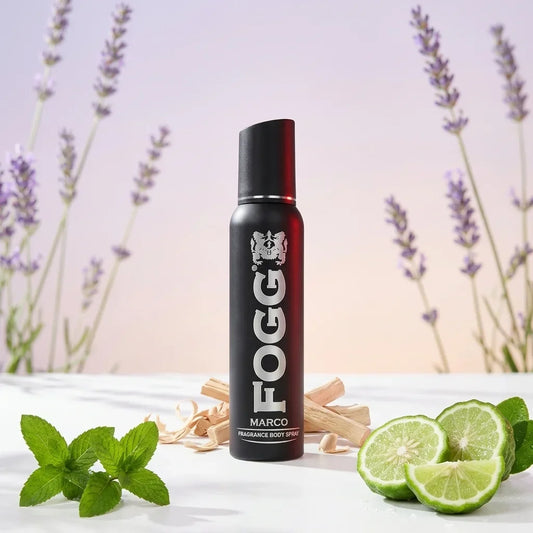 Fogg Marco Fragrance Body Spray for Men 120ml Long Lasting Premium Woody Musk Deodorant