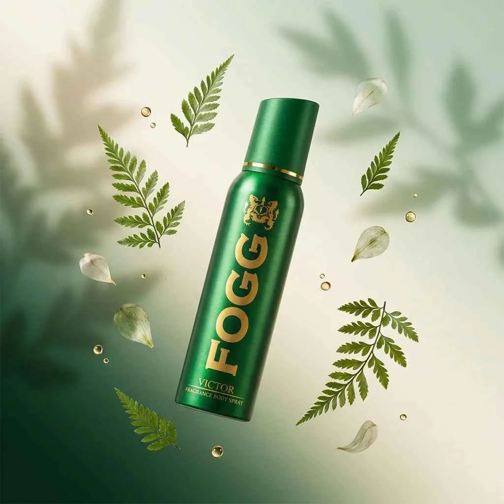 Fogg Victor Fragrance Body Spray for Men 120ml Long Lasting Fresh Woody Deodorant