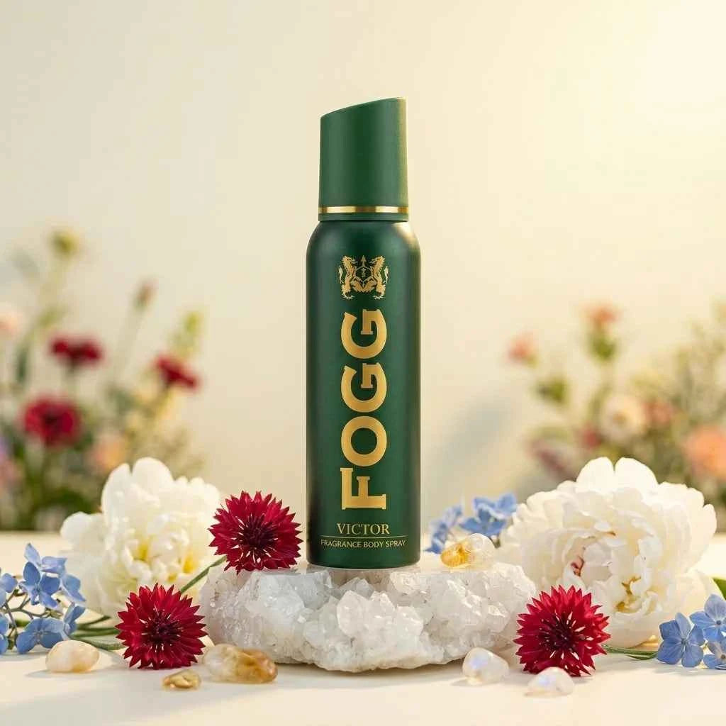 Fogg Victor Fragrance Body Spray for Men 120ml Long Lasting Fresh Woody Deodorant
