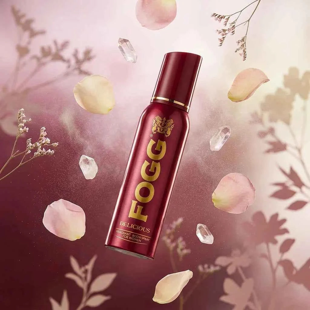 Fogg Delicious Fragrant Body Spray for Women 120ml Long Lasting Floral Fruity Fragrance