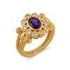 Elevate Your Style with Our Purple Gold Plated Adjustable Ring